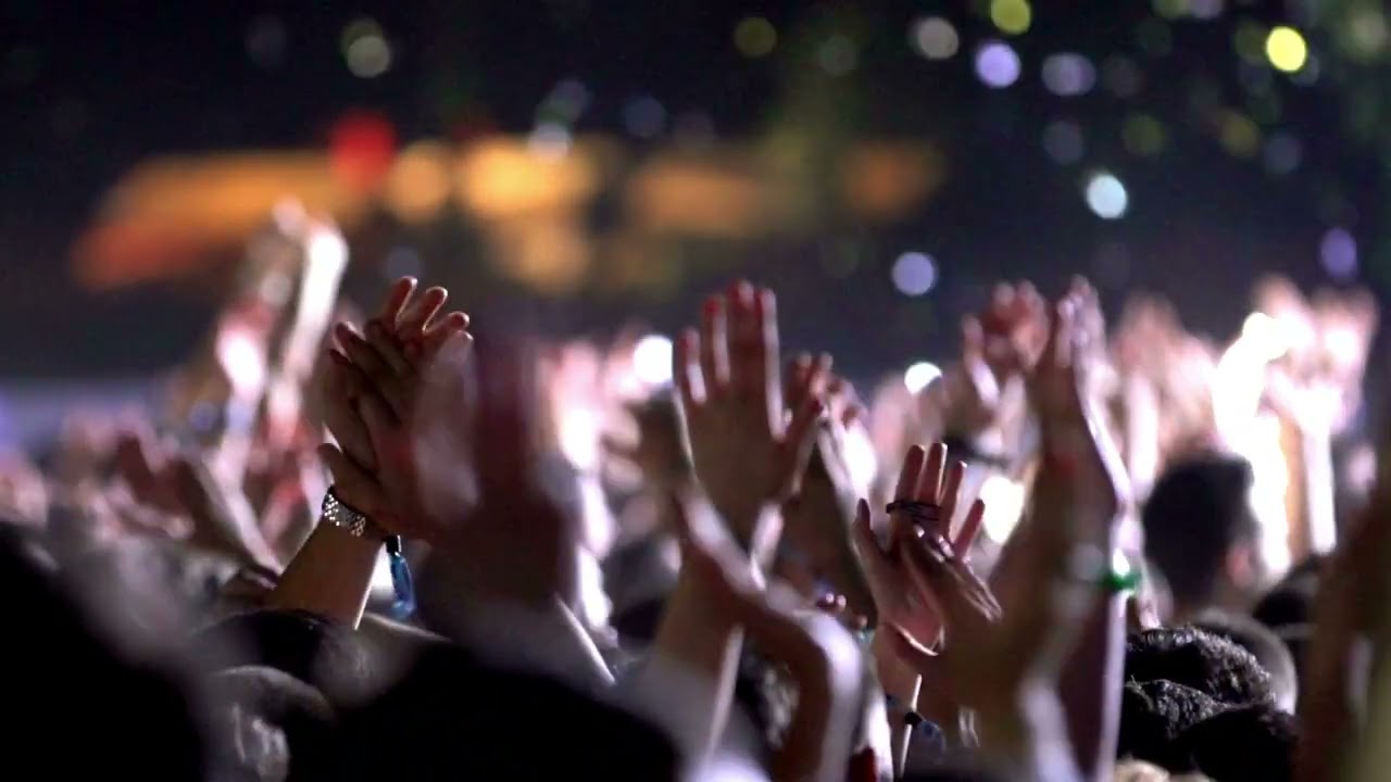 VideoVault Stock Video: Party at a festival people clapping their hands
