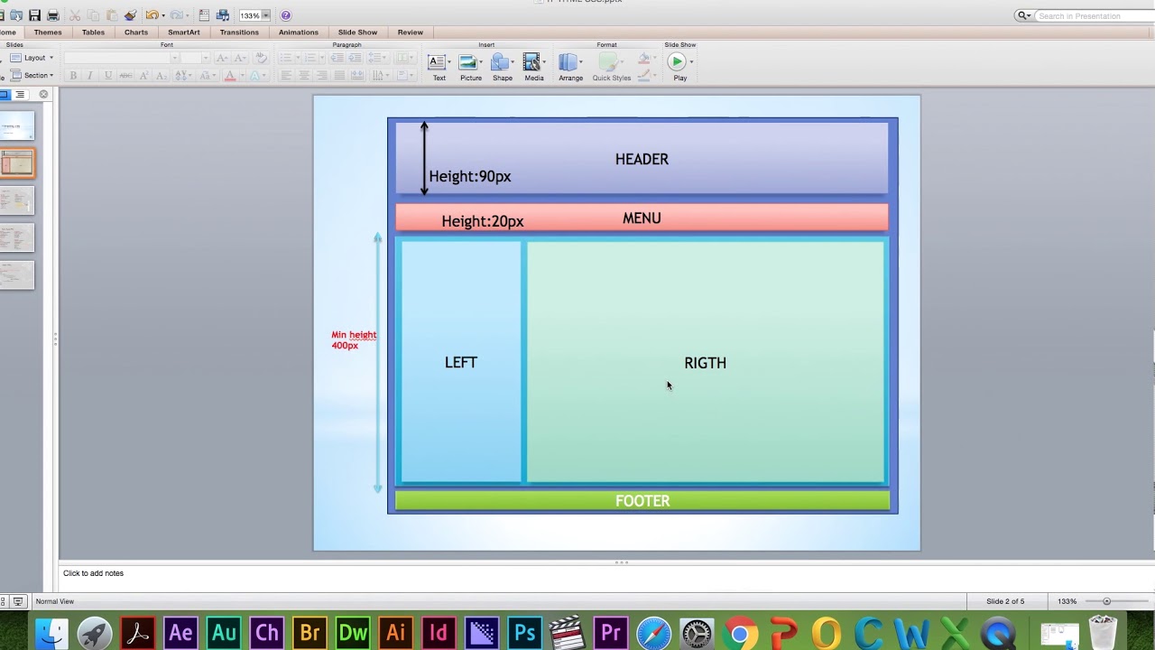 Structure Site WEB #HTML #CSS هيكل الموقع الإلكتروني