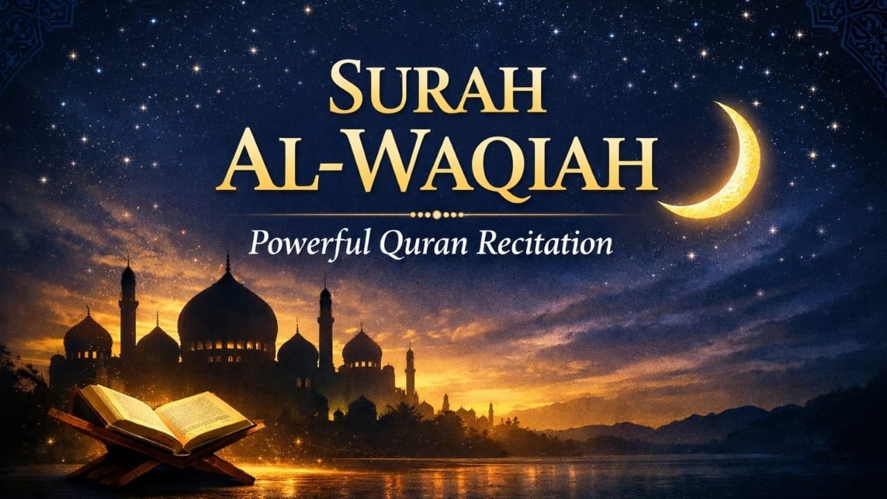 🔴 LIVE NOW | POWERFUL Surah Al-Waqiah | Deep Peace & Calm Qur’an
