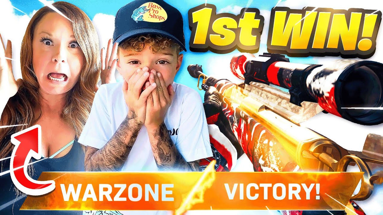 🤯7-летний мальчик несёт свою маму к её первой победе в WARZONE!!!