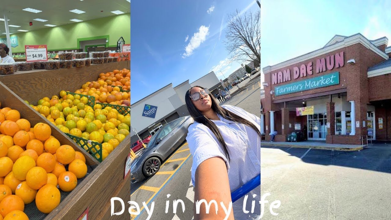 DAY IN MY LIFE:GROCERY SHOPPING🛒|FRESH VEGETABLES & FRUITS|SPRING🌸|WORST EXPERIENCE AT NAM DAE MUN🥴