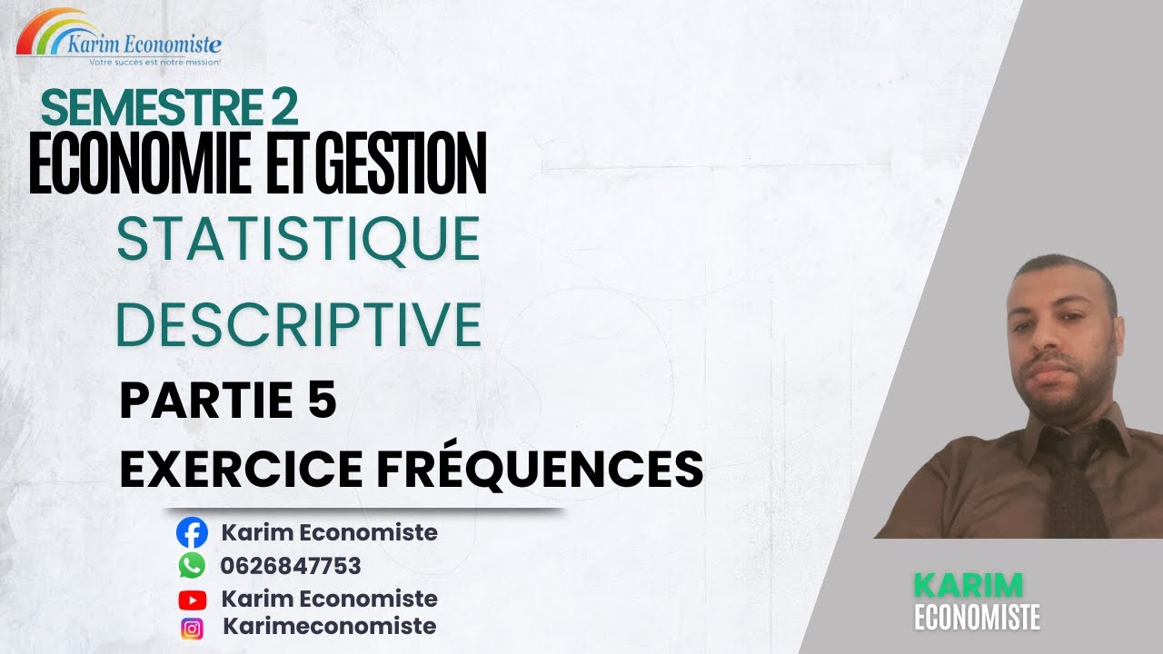 Statistiques descriptive S2 Partie 5 Exercice fréquences