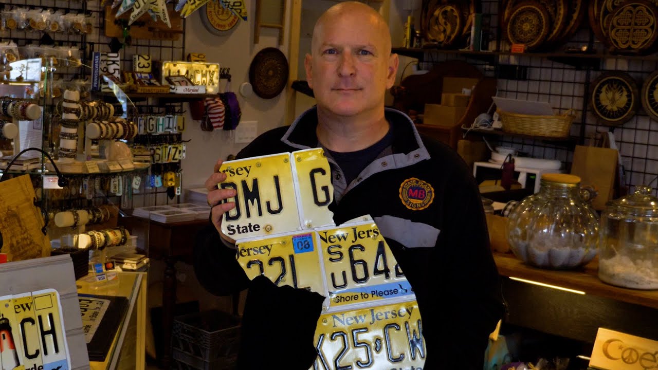 N.J. artist creates masterpieces with license plates