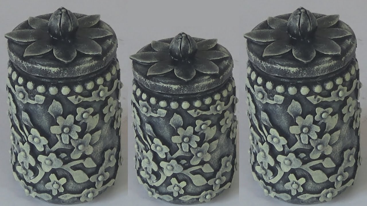 POTE DE VIDRO RECICLADO