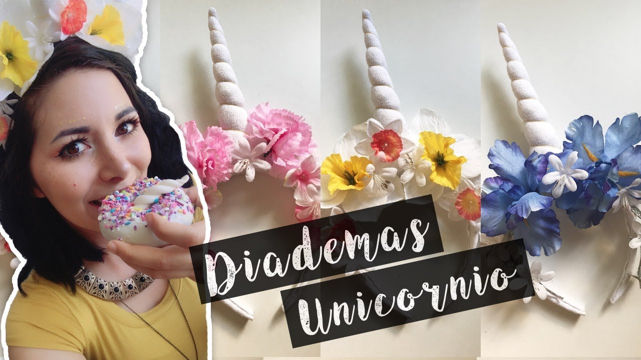 COMO HACER DIADEMAS DE UNICORNIO 🦄  FIESTA DEL UNICORNIO