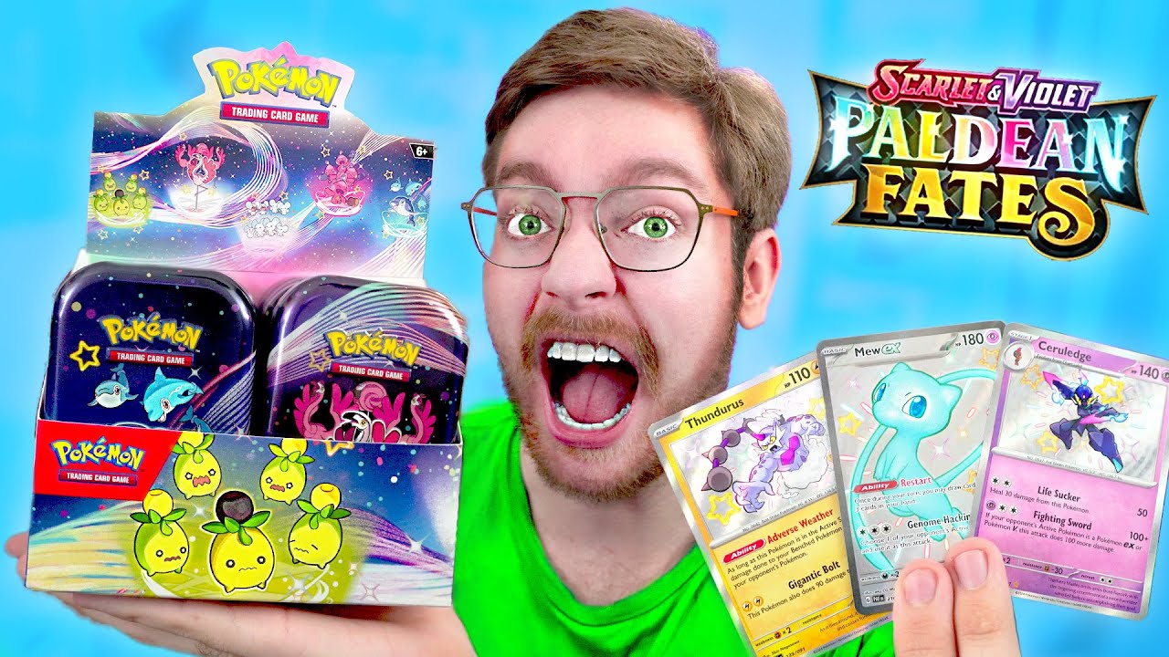 Mini Tin CASE Vol Met Shinies Uit LAATSTE Paldean Fates Opening! 😱