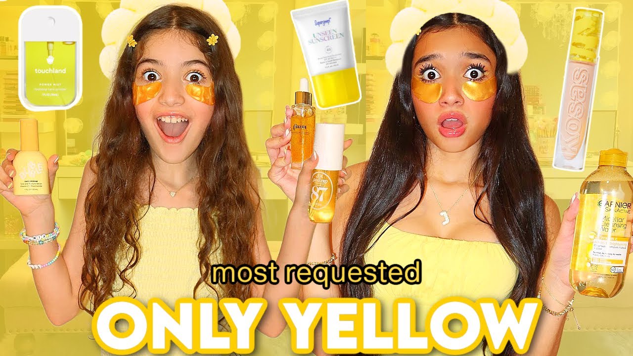 ONLY using PREPPY YELLOW MAKEUP & SKINCARE!💛✨