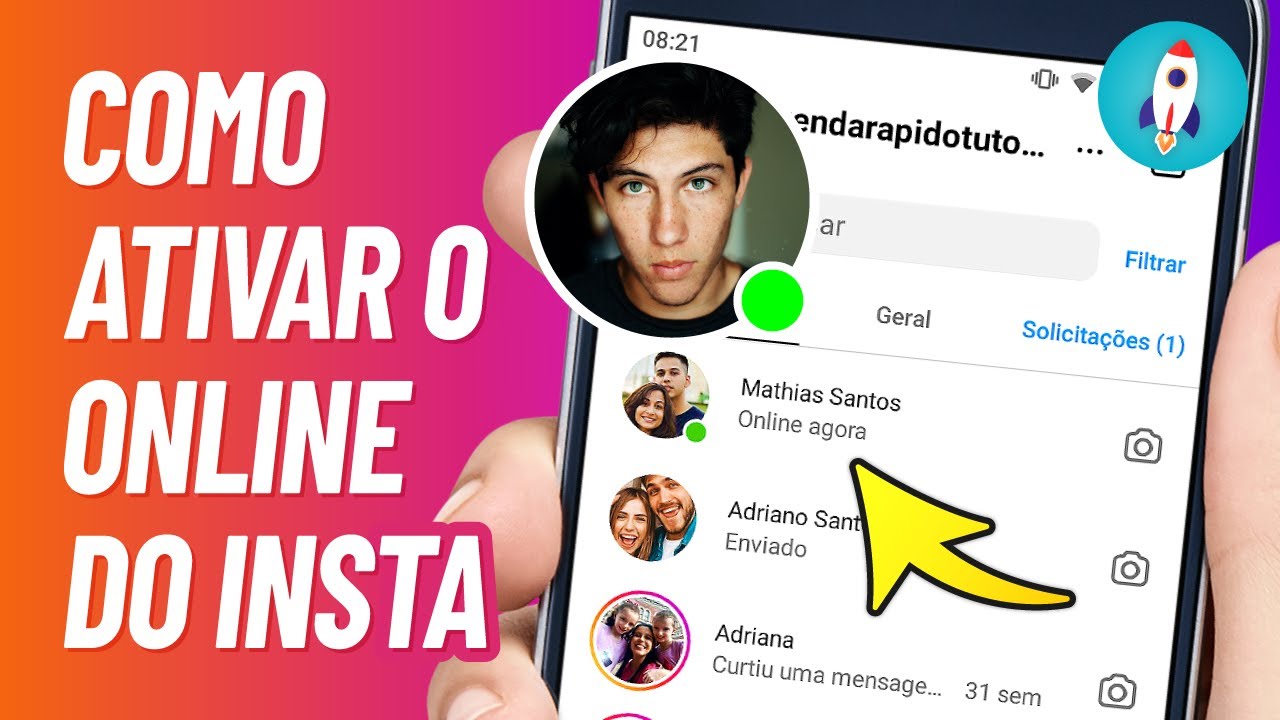 Como ATIVAR O ONLINE do Instagram - Colocar Online no Insta