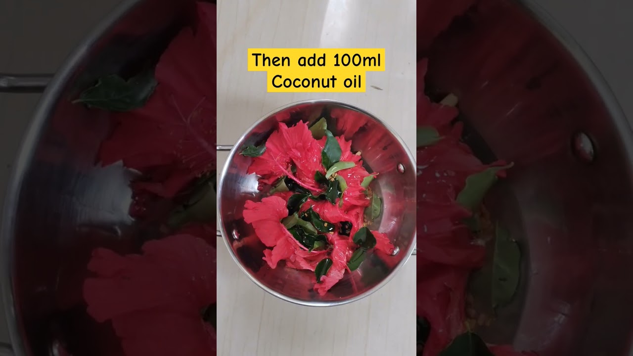 Diy hibiscus hair oil #haircare #hairgrowth #shorts