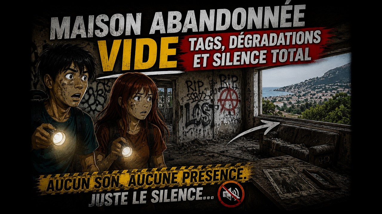 Maison abandonnée VIDE : tags, dégradations et silence total