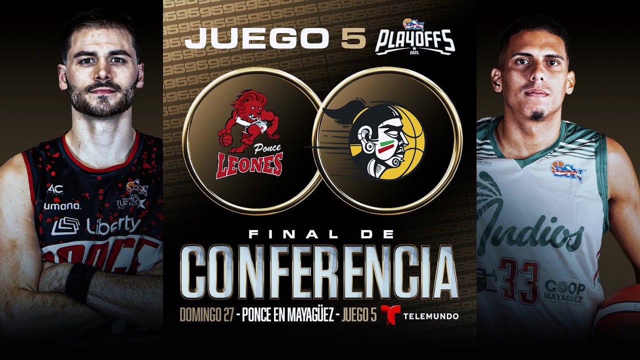 Leones de Ponce vs. Indios de Mayagüez - Juego #5 - Final de Conferencia - 7/27/25 - BSN2025