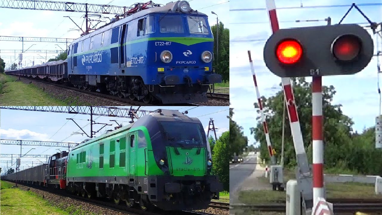 3 Pociągi na Przejeździe Kolejowym w Warlubiu | Polish railroad crossing
