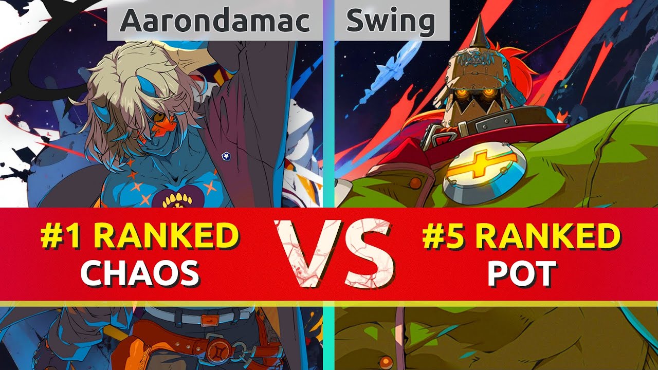 GGST ▰ Aarondamac (#1 Ranked Happy Chaos) vs Swing (#5 Ranked Potemkin). High Level Gameplay
