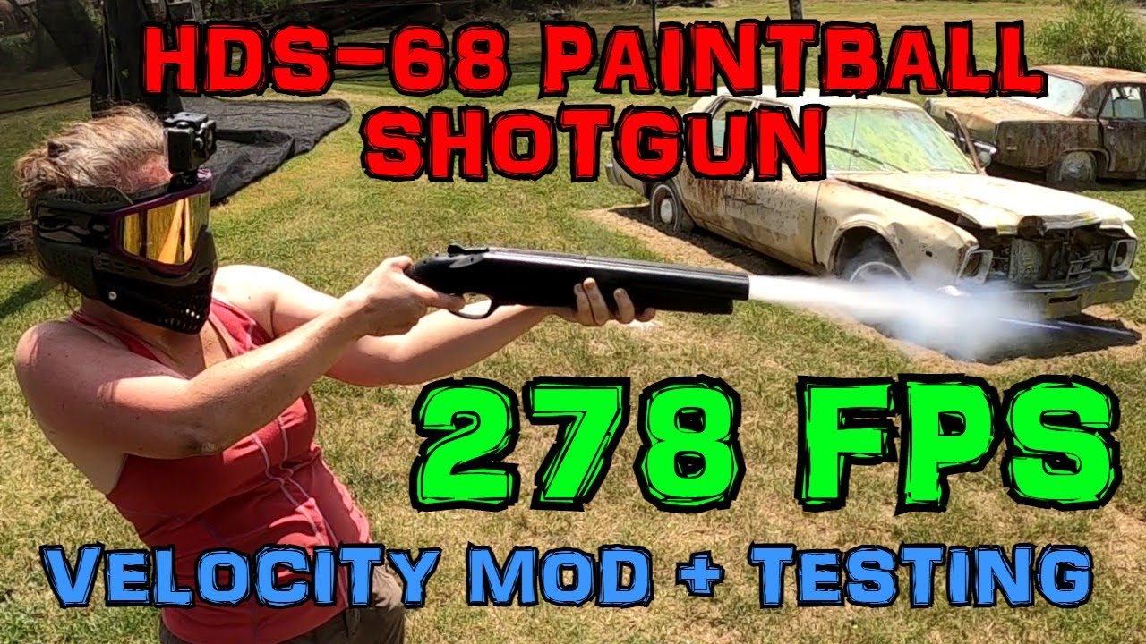 278 fps Umarex HDS 68 Paintball Shotgun - Velocity Modification and Testing