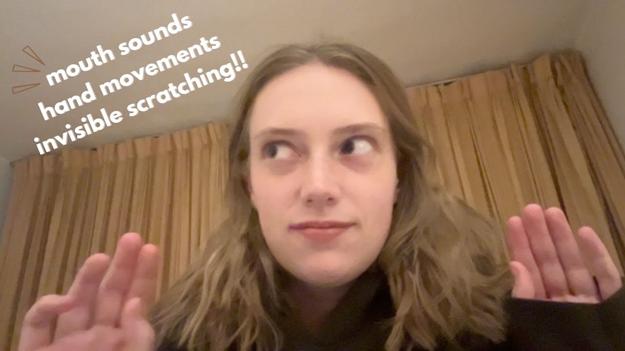 ASMR lofi up close mouth sounds + hand movements !!!