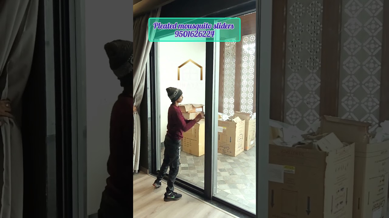 Pleated Mosquito Net Sliding Door | Stylish Protection for Your Home INAYAT MESH SOLUTIONS