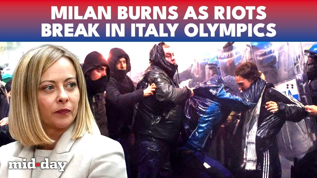 Milan Olympics DESTROYED: Protestors CLASH with Police; Railway Sabotage Investigation Underway