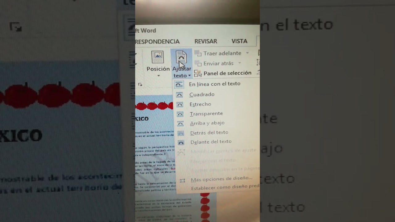 cómo mover una imagen en word