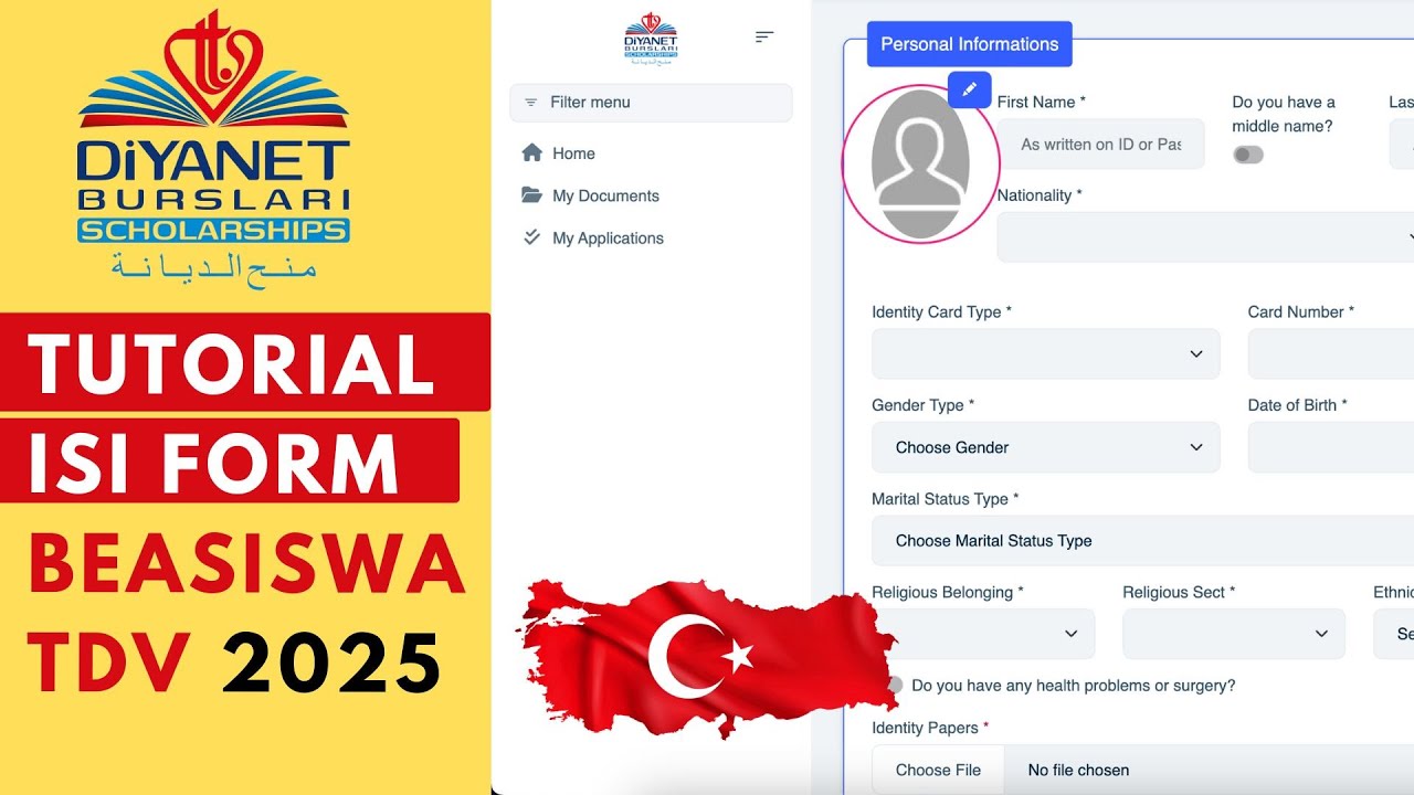 Tutorial Isi Form Beasiswa S1 Kementerian Agama Turki (TDV) 2025!✨🇹🇷