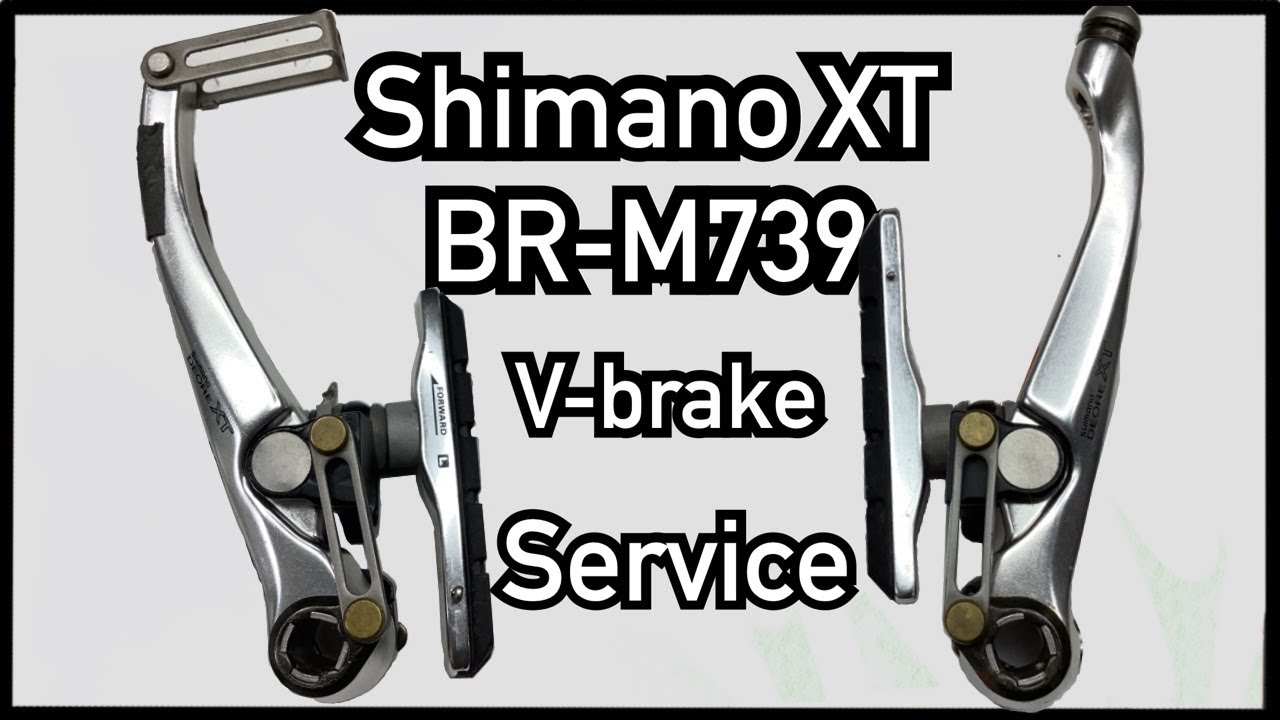 Shimano XT Br M739 V brakes: how to Service Overhaul clean dissembled