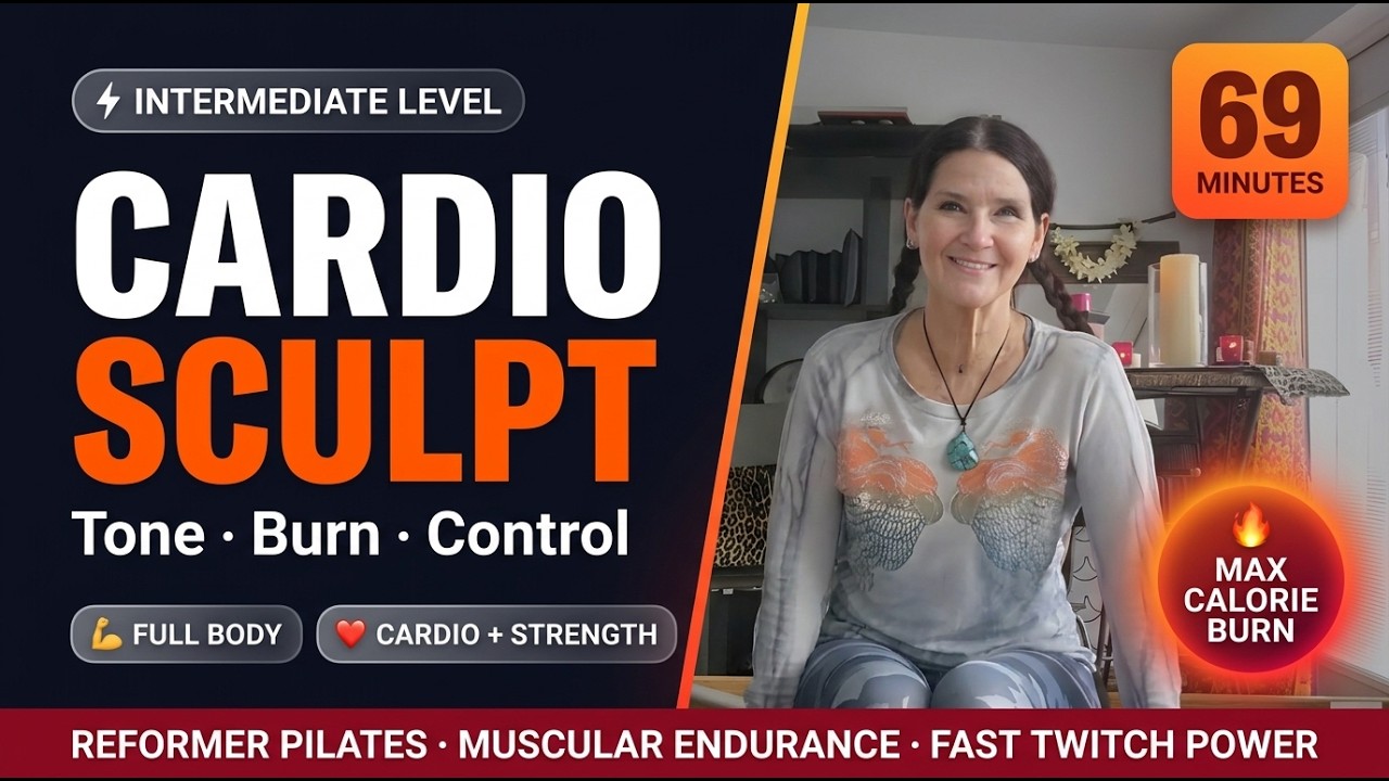 Intermediate Jumpboard Cardio Pilates Workout | 69-Min Reformer Sculpting & Toning Class