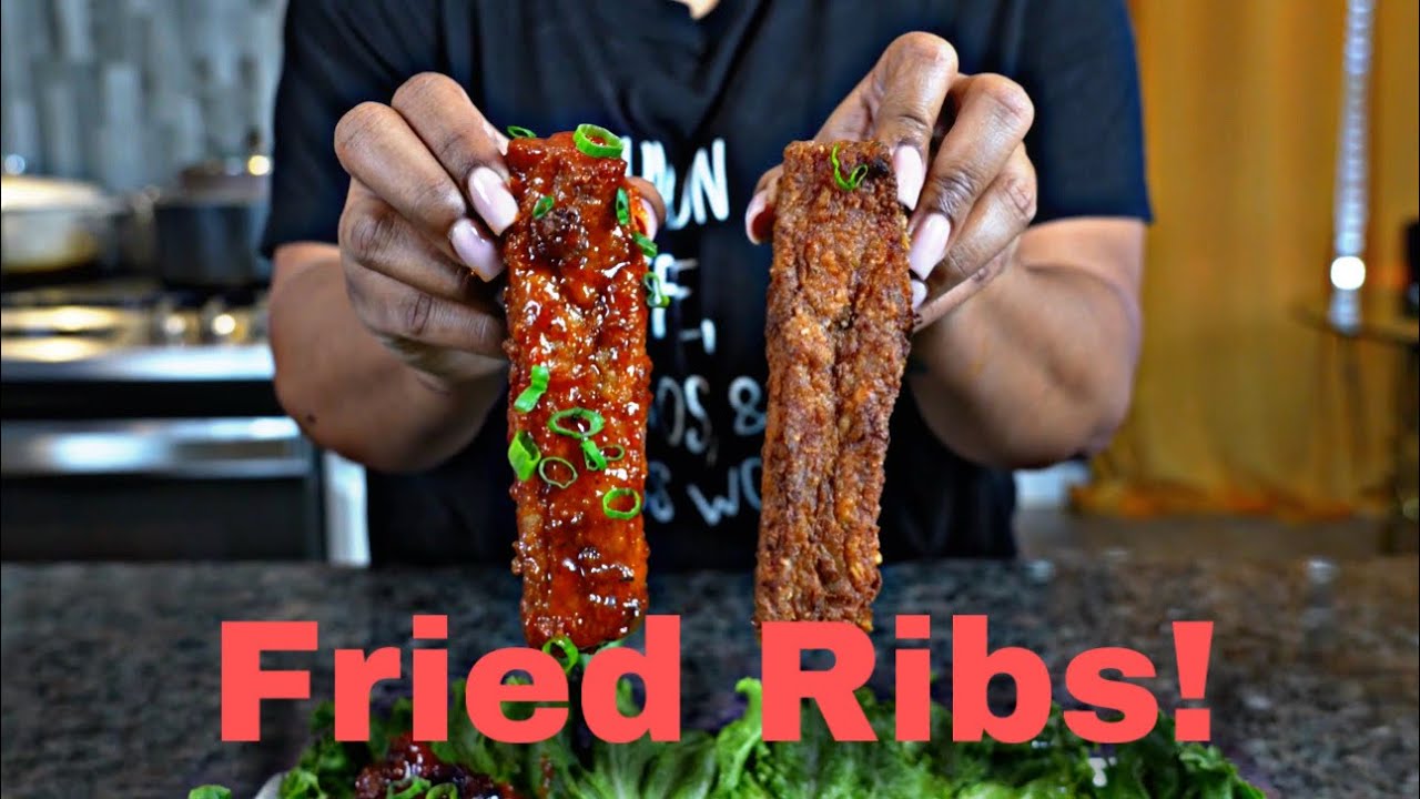 Deep Fried Ribs! With the homemade BBQ Sauce!