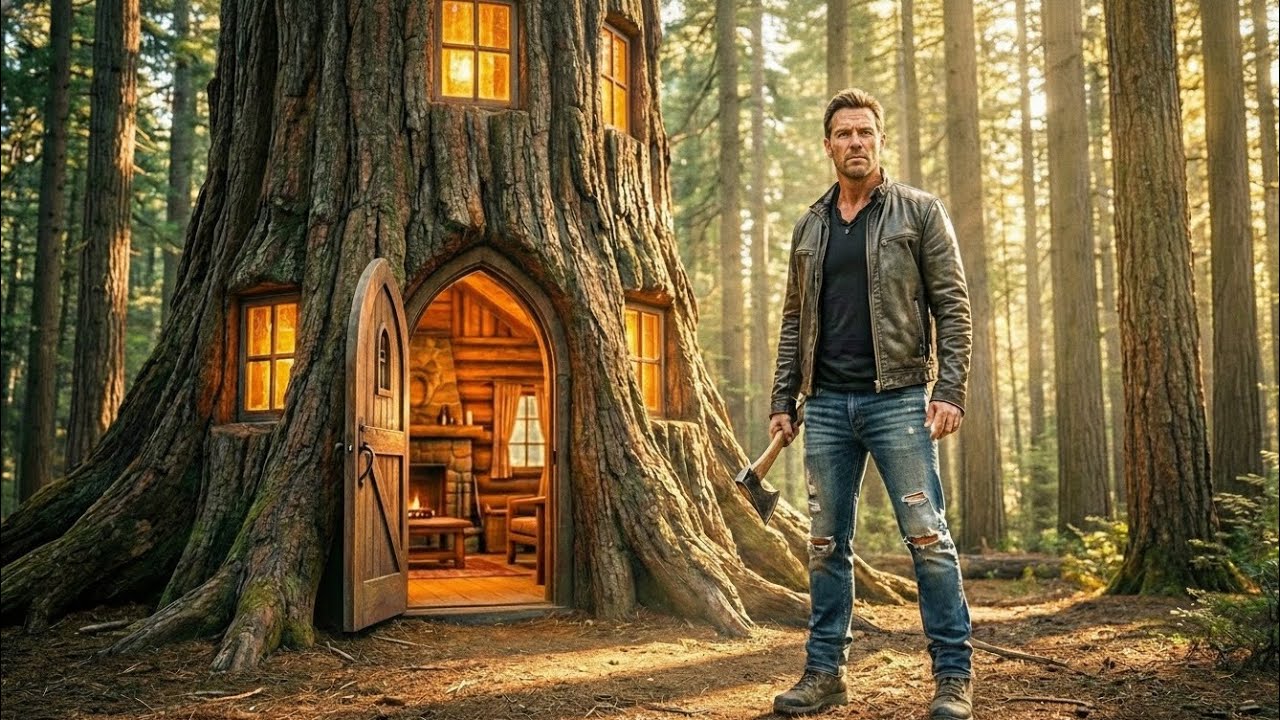 I Built a Secret Glass House Inside a Dying Giant Sequoia. Then the 100-Year Storm Hit. | ASMR
