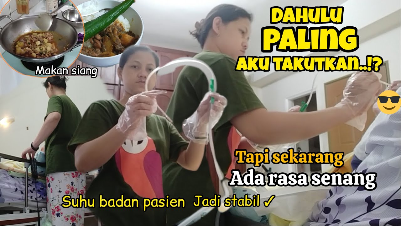 CARA TKW BANTU SEDOT DAHAK PASIEN !! Rutinitas Tkw taiwan🇹🇼 malam sebelum tidur