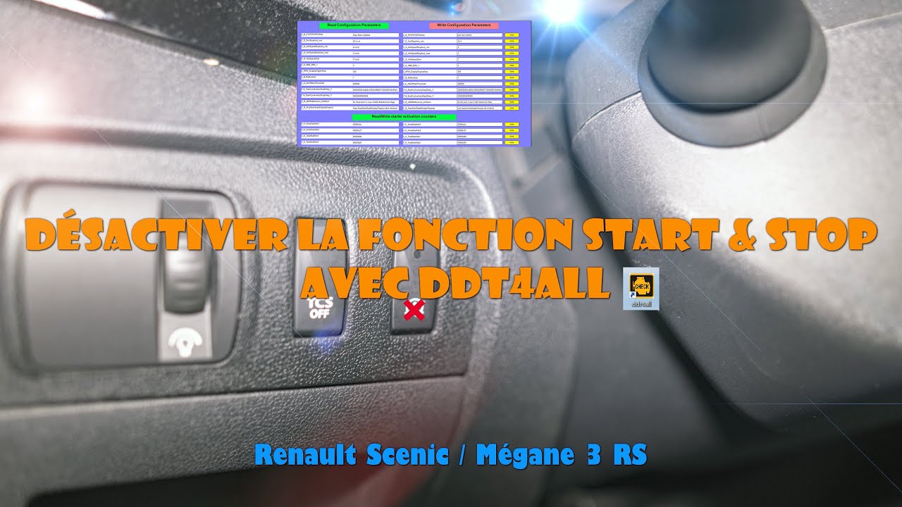 [Tutoriel] Désactiver Start & Stop avec DDT4ALL - Renault Mégane / Scénic 3...