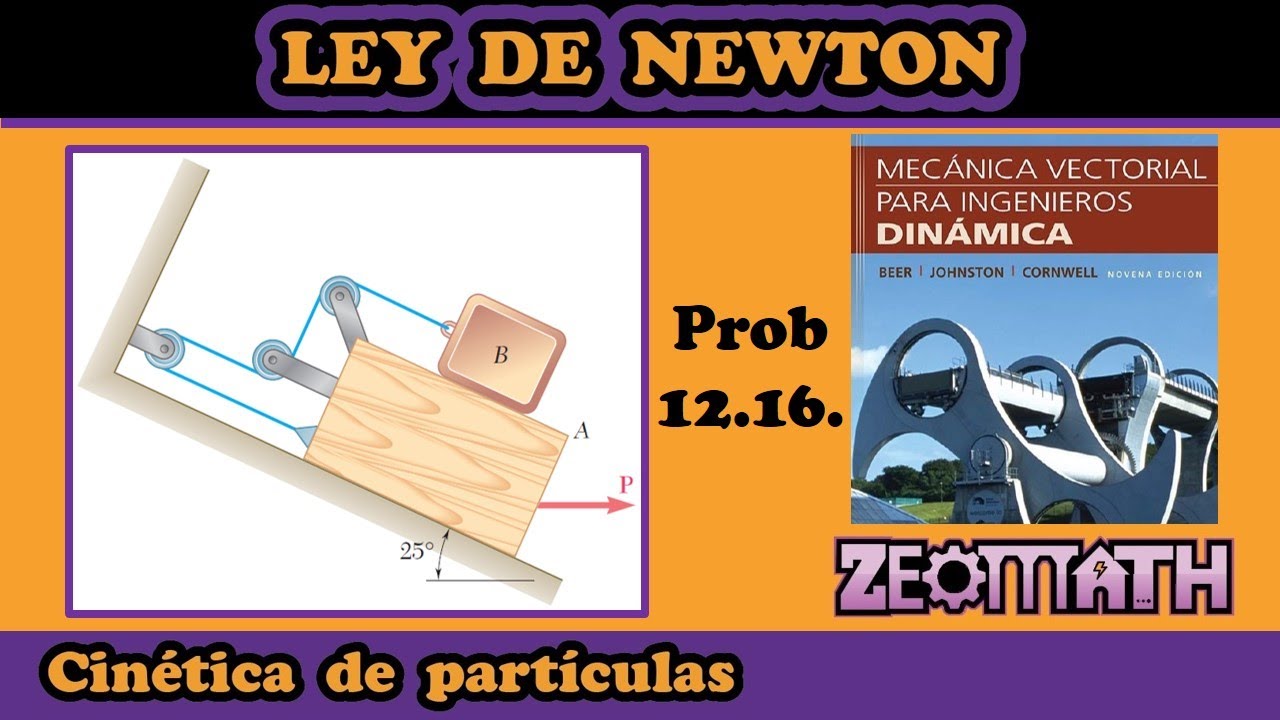 CINÉTICA DE LA PARTÍCULA | Segunda Ley de Newton | Problema 12.16 Dinámica Beer & Johnston 9 ed.