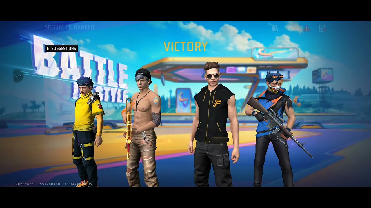 Free Fire  CS RANK holi series.  #11 