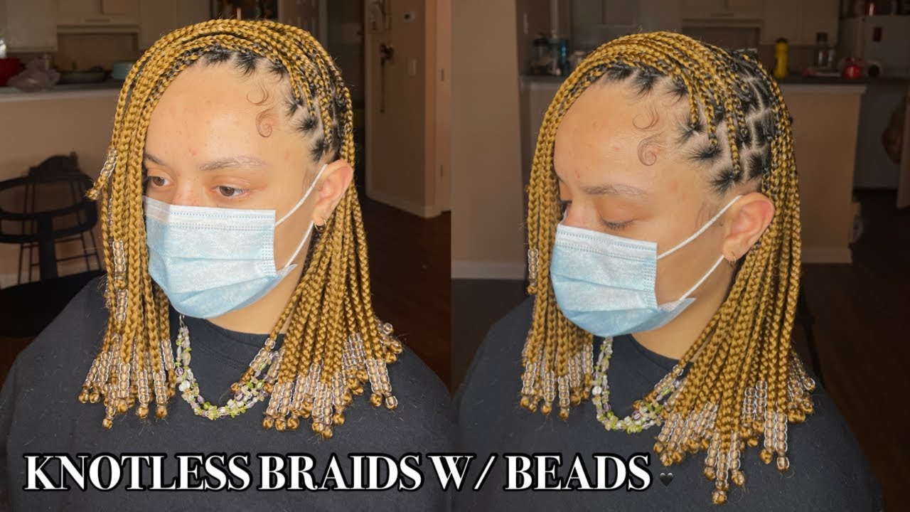 How to: Knotless Braids w/ Beads | Derastyles