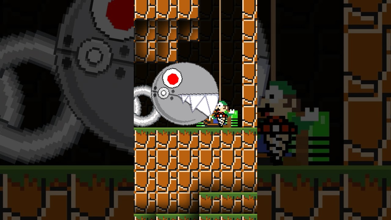 Can Mario Protect the Treasure from the Chain Chomp? #shortvideo #mario #gaming #memes #supermario