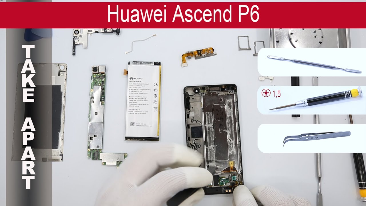Как разобрать 📱 Huawei Ascend P6 Разборка и ремонт