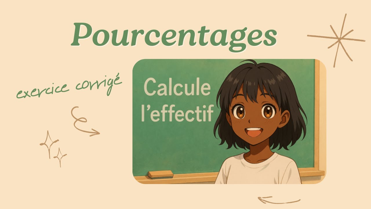 📊 Exercices corrigés sur les pourcentages – Calculer un effectif à partir d’un pourcentage