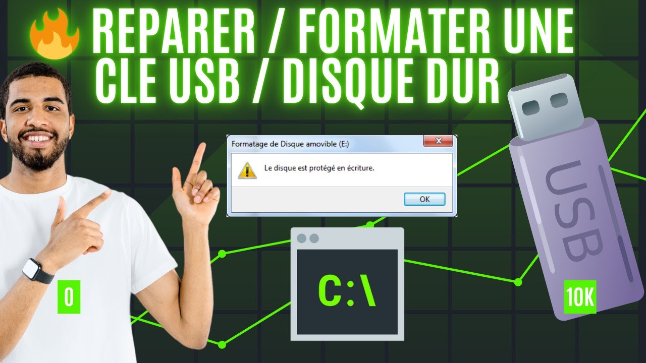 🔥 Comment REPARER / FORMATER une CLÉ USB avec CMD Sans logiciel — Astuce Windows Puissante