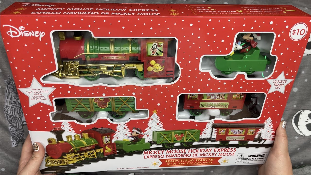 Mickey Mouse Holiday Express Ready-To-Play Train Set from Walmart