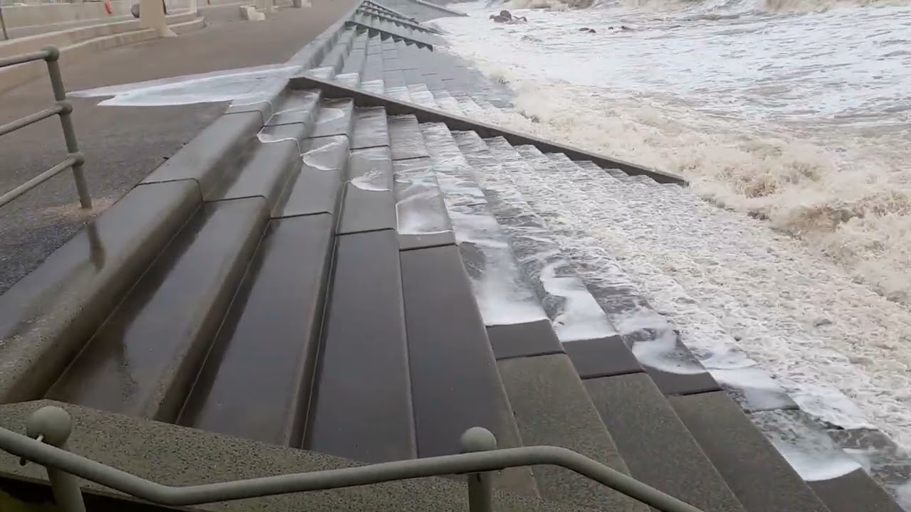 High tide in Cleveleys March 2024
