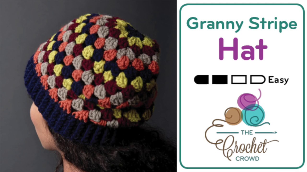 The Crochet Crowd — мастер-класс по вязанию шапки в полоску от Granny Stripe