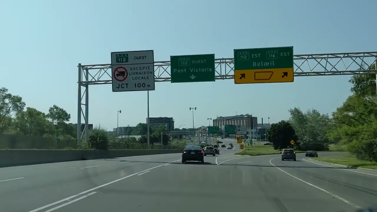 Driving from Montreal to Saint-Bruno, July 2022,