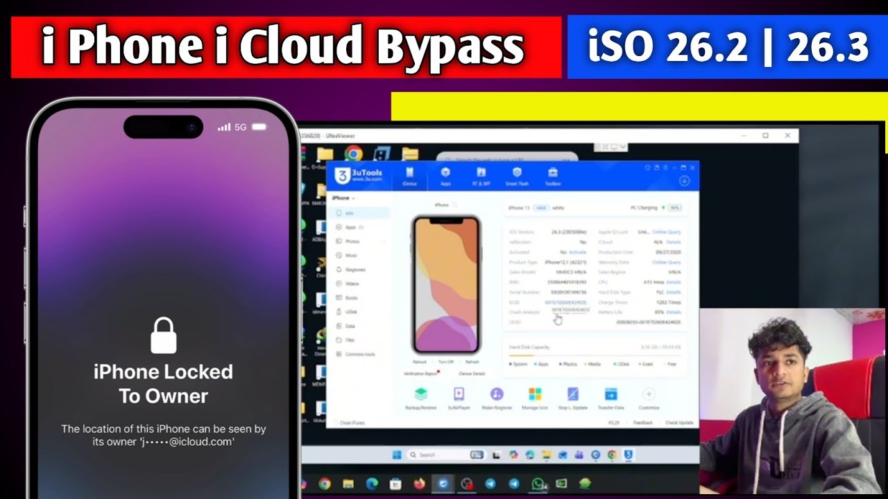 i Phone i Cloud Bypass ios 26.2 | 26.3 New Update  | 2026