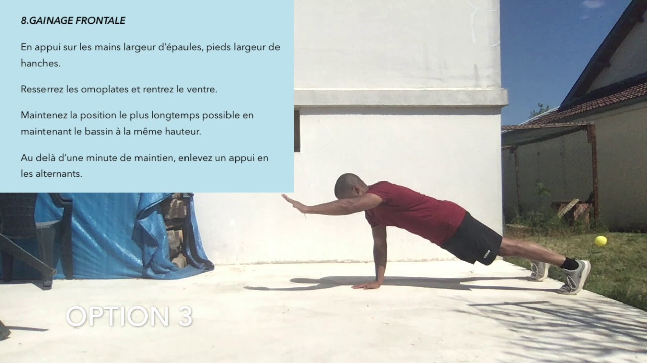vid&eacute;o gainage frontal musculation poids de corps