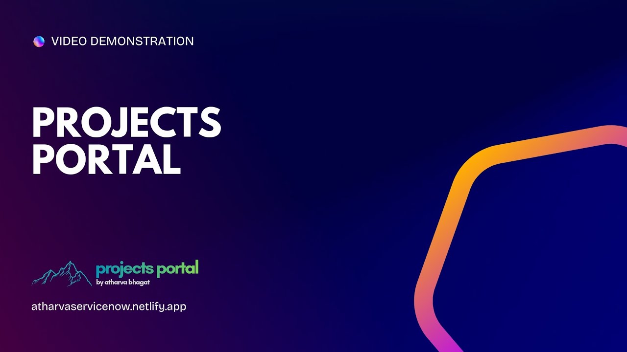 Projects Portal | ServiceNow Project
