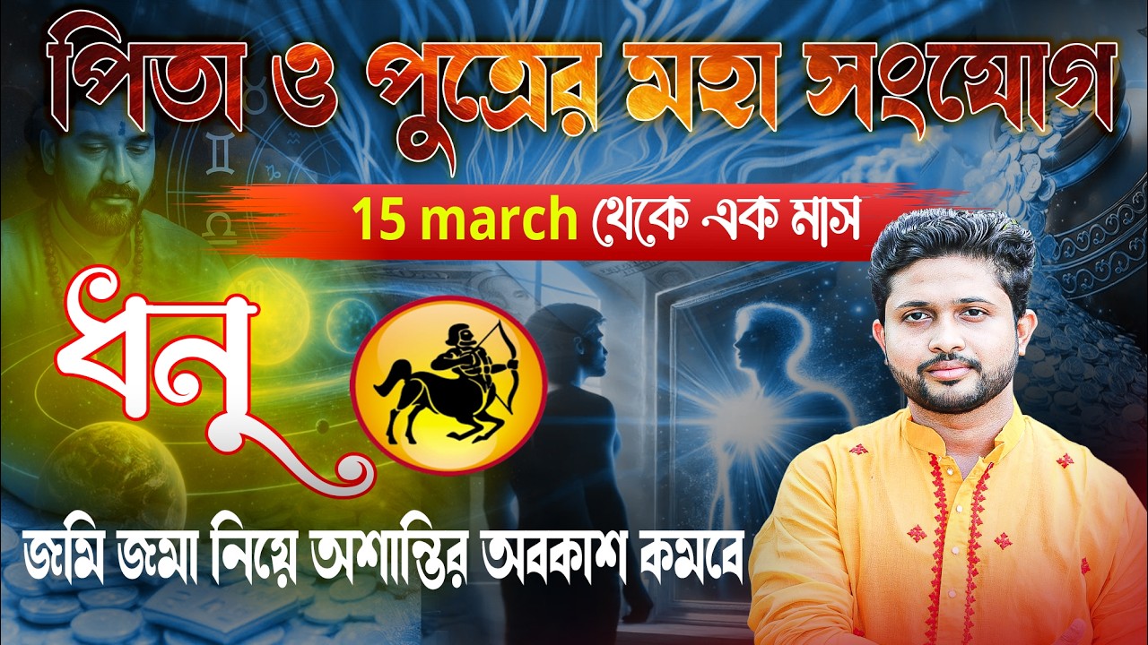 ধনু রাশি (Sagittarius)। 15 March থেকে এক মাস  ।