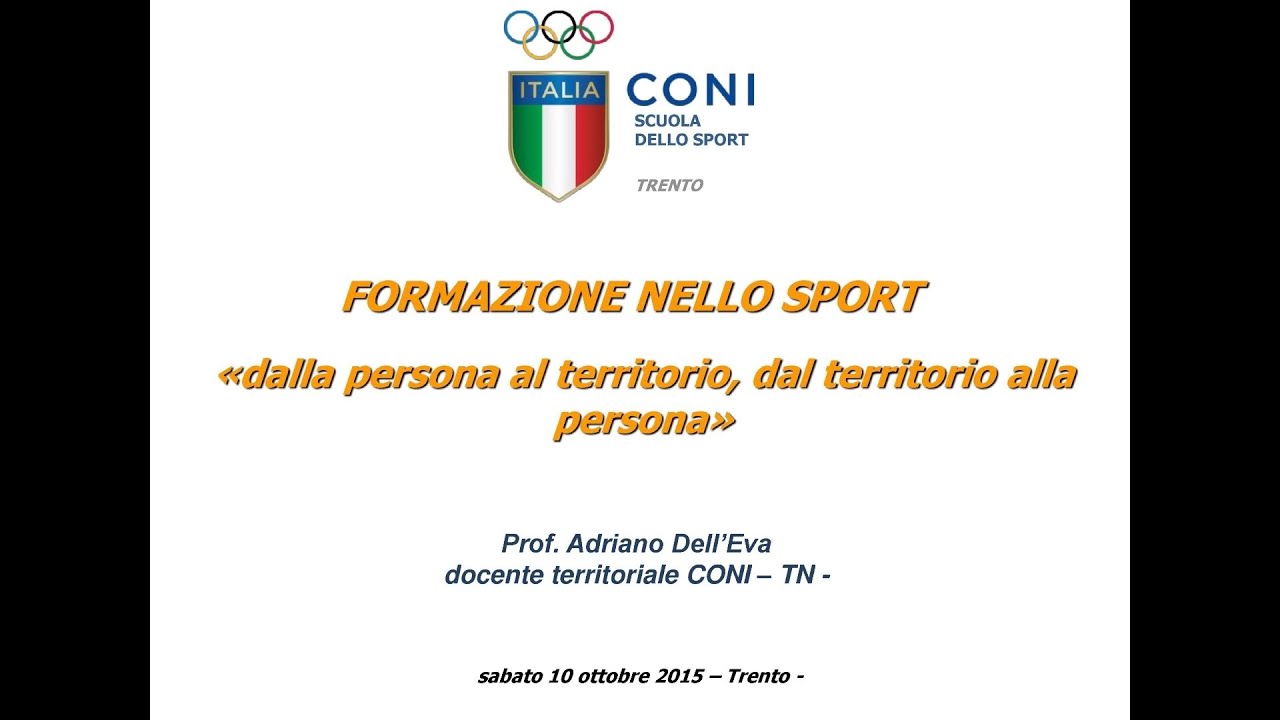 Convegno CONI 2015 - Trentino (Adriano Dell'Eva)