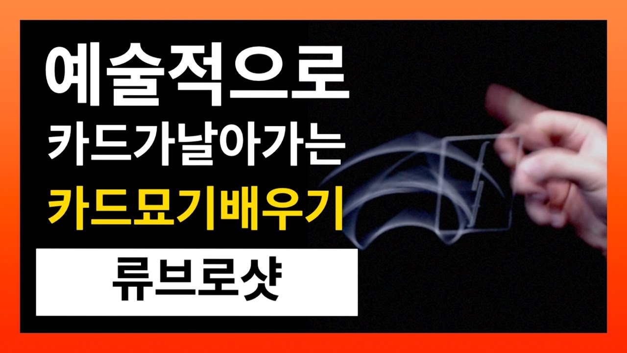 카드묘기배우기 | 12강 류브로샷 직선코스 - 예술적으로 카드를 날려서 카드사이에 꽂아 버리는 묘기 / Ryubro Shot Tutorial by Ryu Kyung Sik