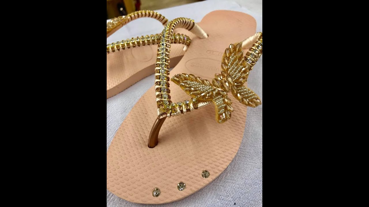 Customizando Um Chinelo De Borboleta Rapidamente