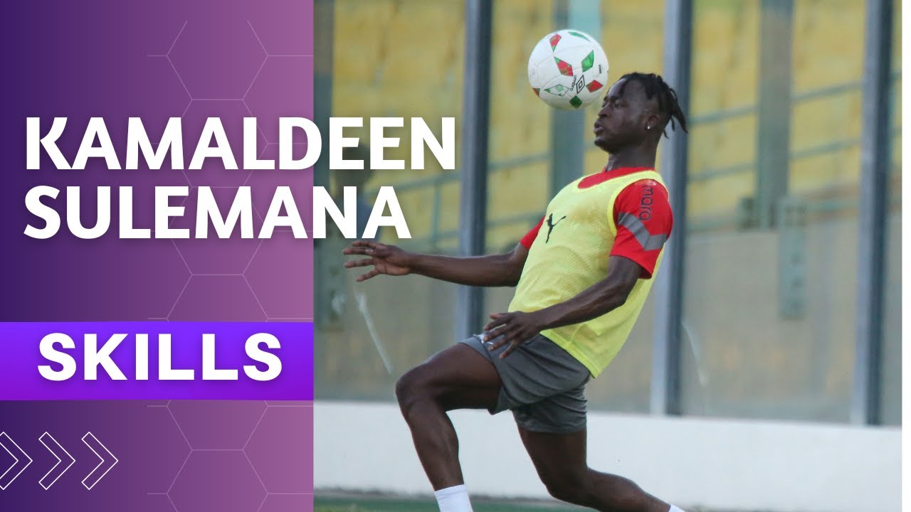 Kamaldeen Sulemana sleek skills, dribbles & ball juggling at Black Stars training