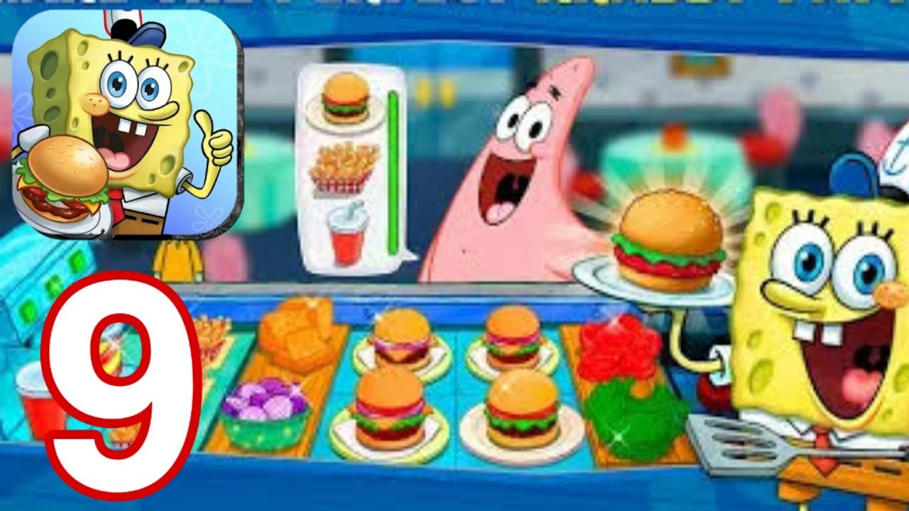 SpongeBob: Krusty Cook-Off - Max LeveI Gameplay Walkthrough part 9 - The Krusty Krab(Android&IOS)