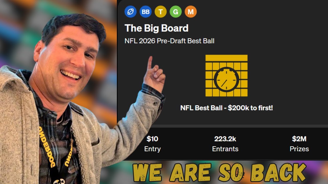 The Best Value Picks In 2026 NFL Best Ball On Underdog | Big Board Draft